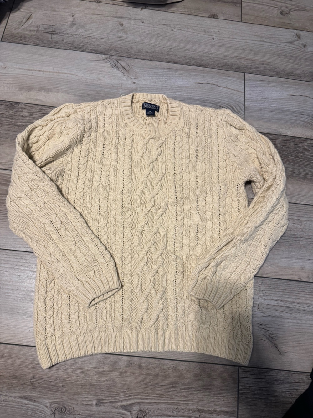 Land’s End Cream Cable Knit Sweater